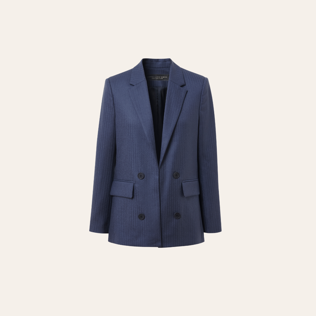 lotta-ludwigson-lotta-blazer-midnight-blue-herringbone image 2