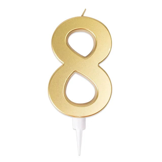 ptit-clown-23958-riesenkerze-gold-zahl-8-xxl-geburtstagskerze image 1