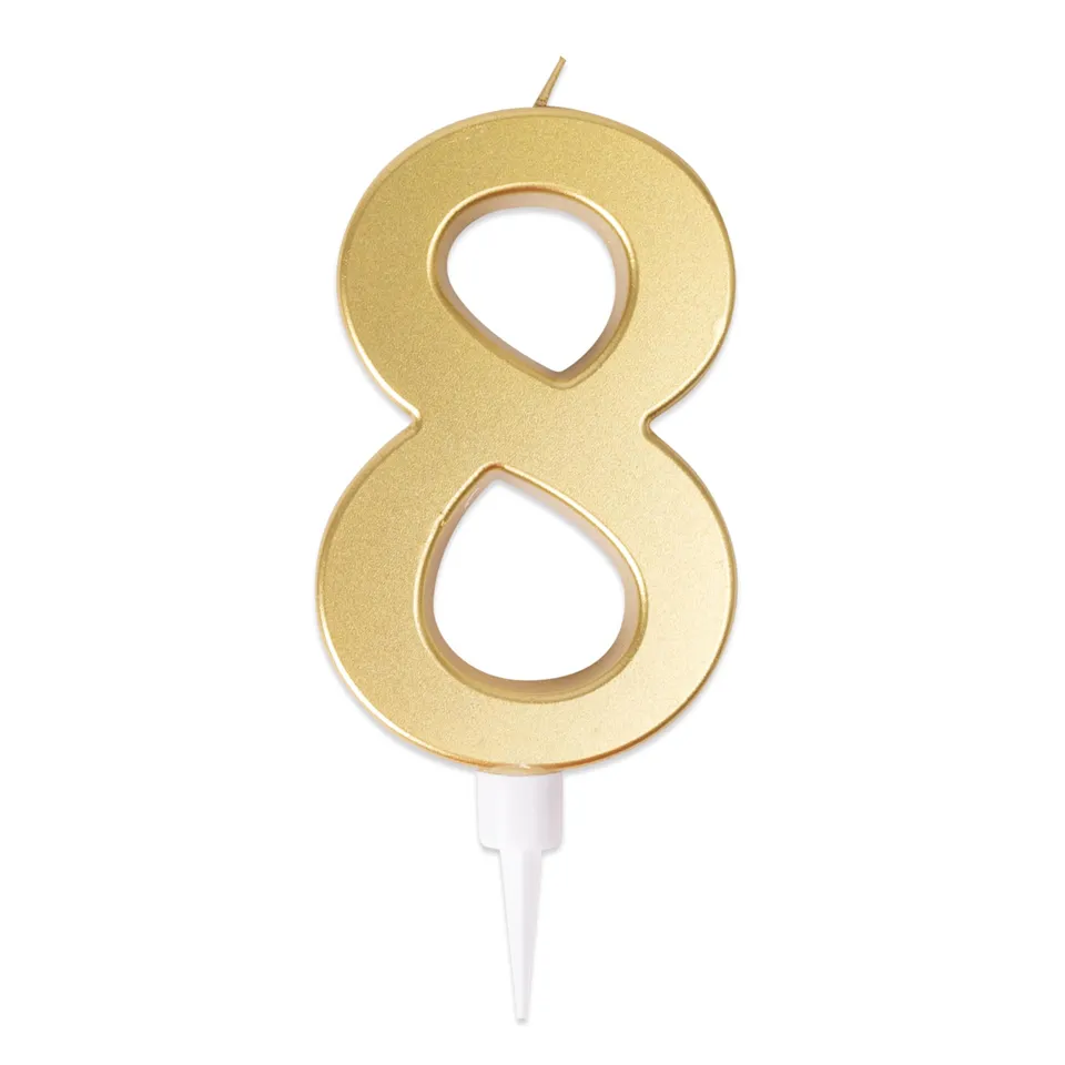 ptit-clown-23958-riesenkerze-gold-zahl-8-xxl-geburtstagskerze image 1