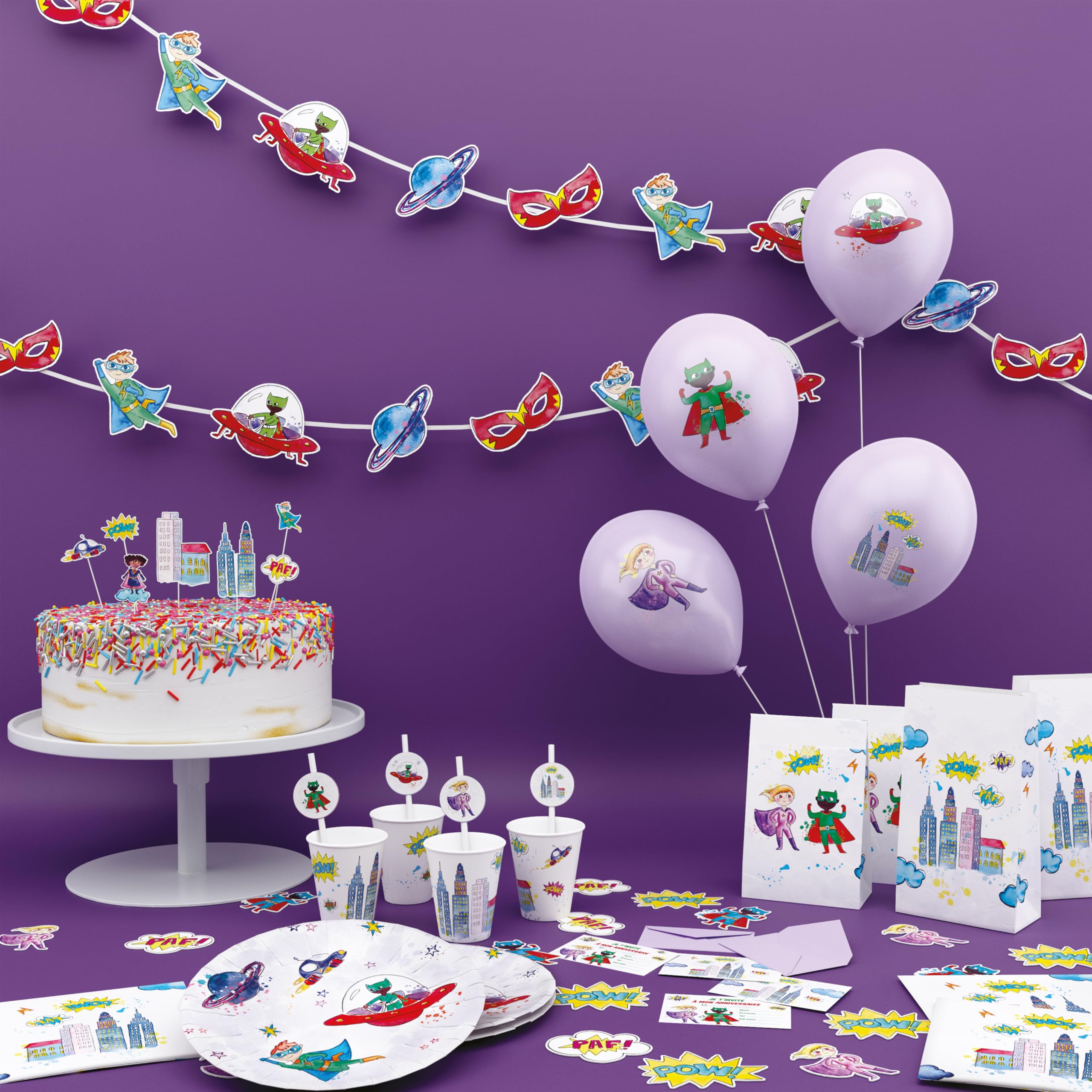 p-tit-clown-luftballons-superhelden-30-cm-8-st-ck-geburtstagsdeko image 2
