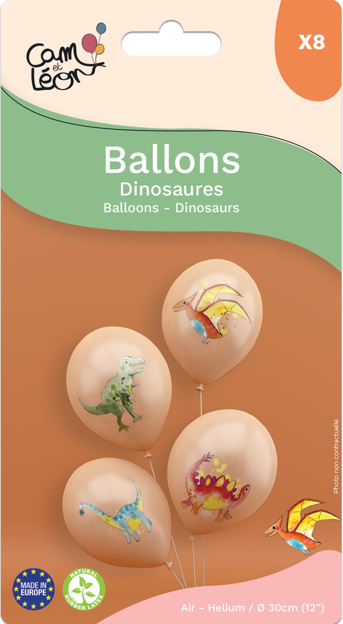 p-tit-clown-re22463-luftballons-geburtstag-dinosaurier-30-cm-8-st-ck image 3