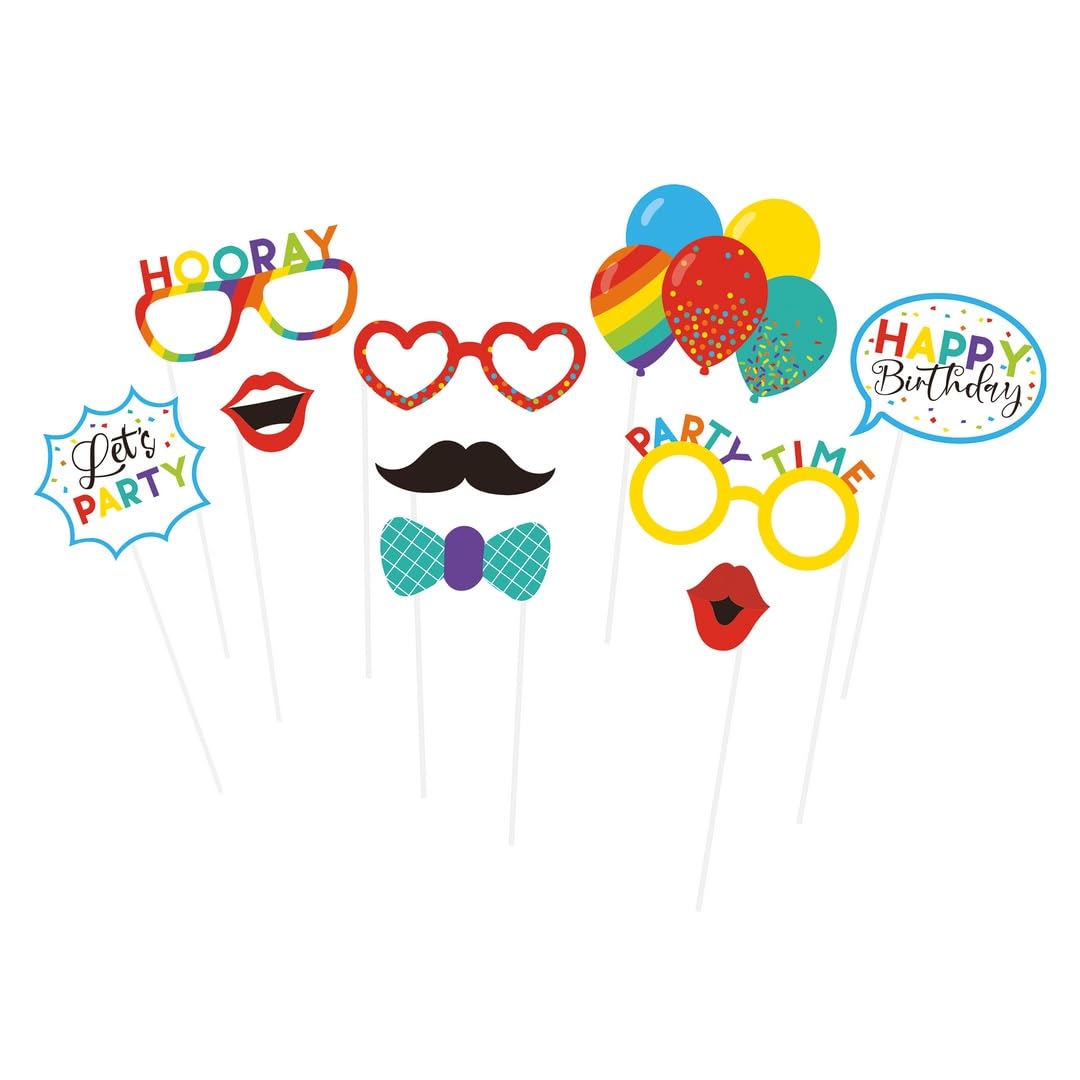 p-tit-clown-fotobooth-set-geburtstag-10-teilig-mehrfarbig-re22739 image 2
