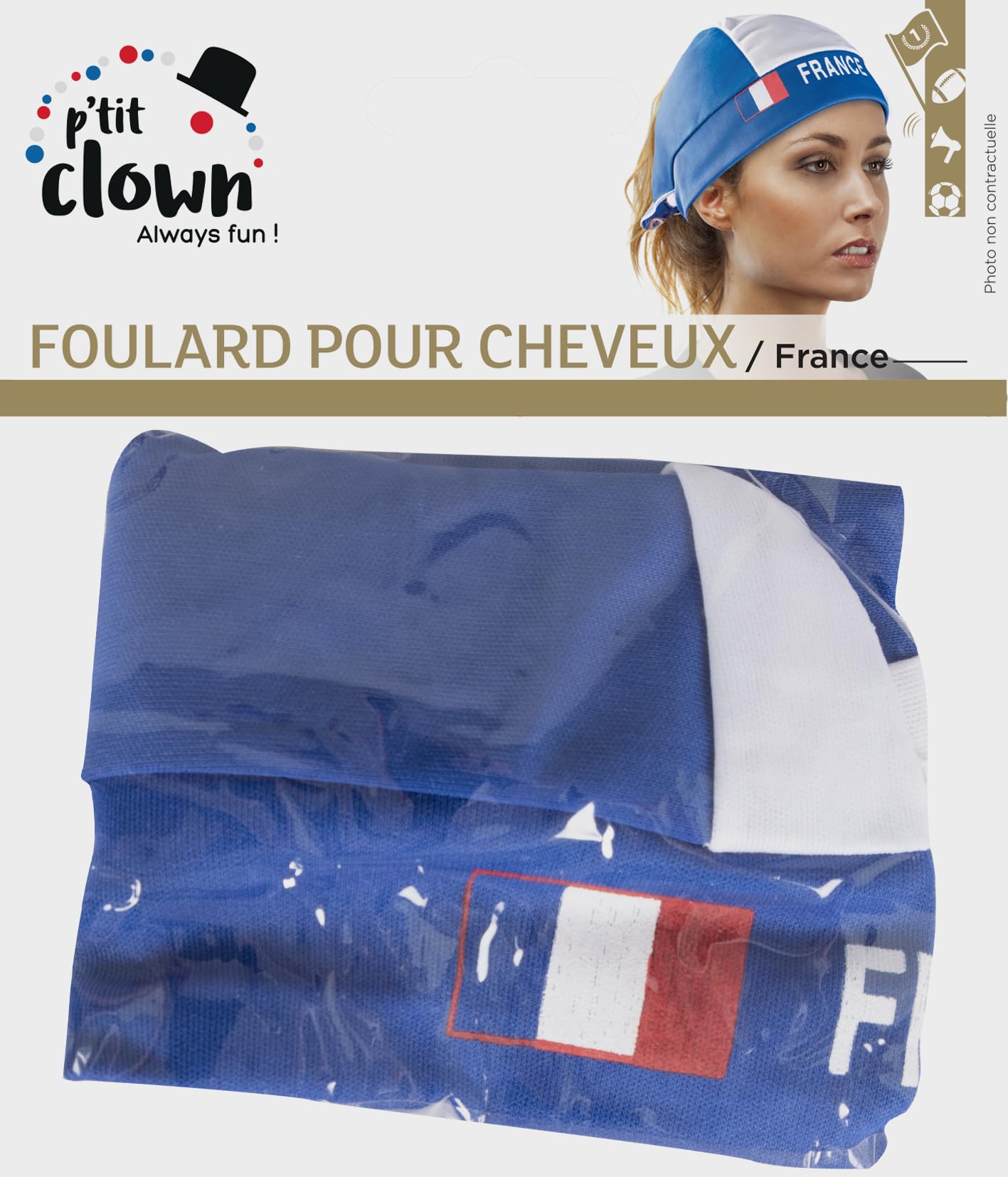 p-tit-clown-foulard-france-halstuch-f-r-haare-one-size image 2