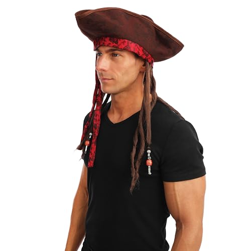 p-tit-clown-piratenhut-mit-dreadlocks-kost-mhut-f-r-erwachsene image 6