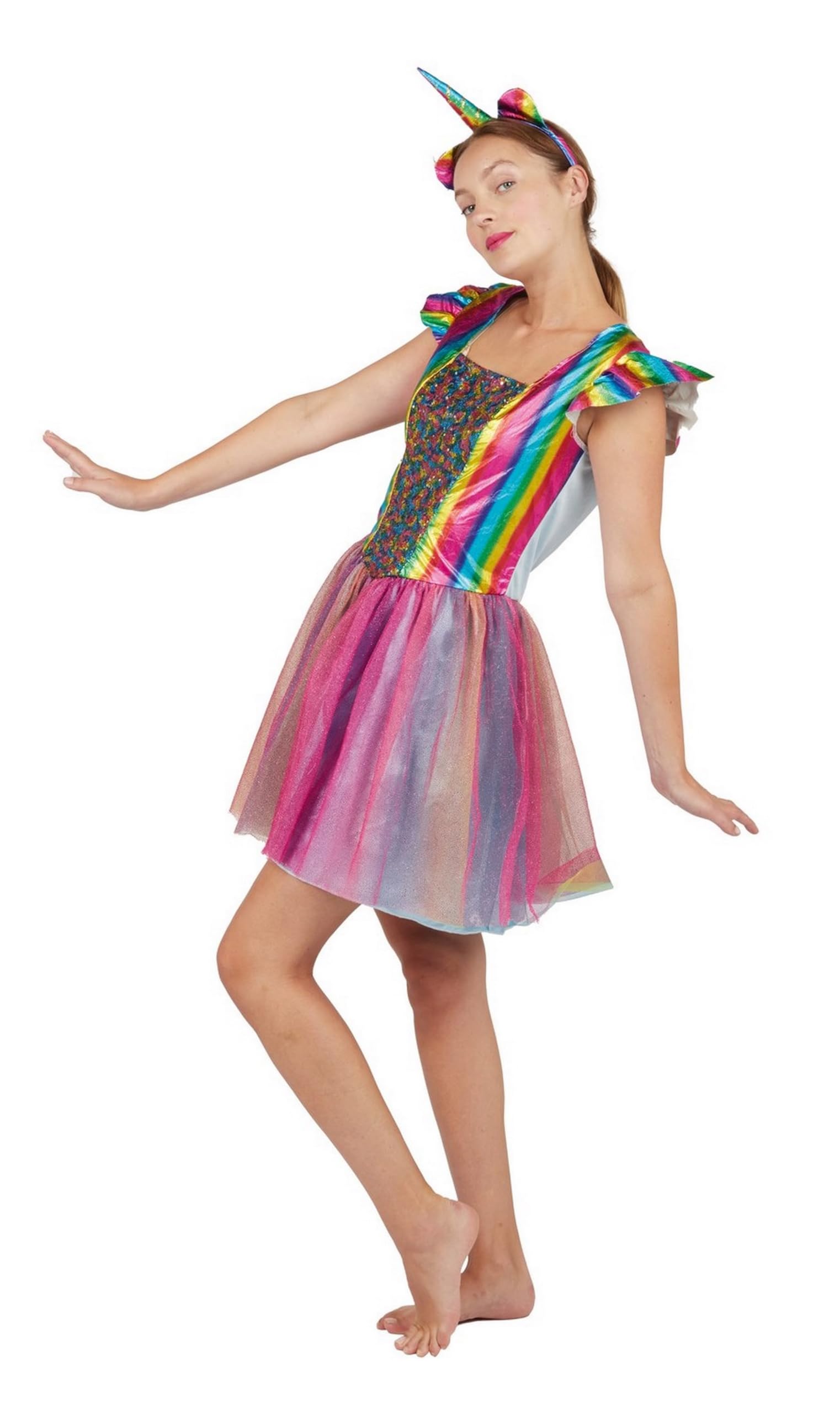 ptit-clown-damenkost-m-einhorn-regenbogen-gr-l-xl image 2