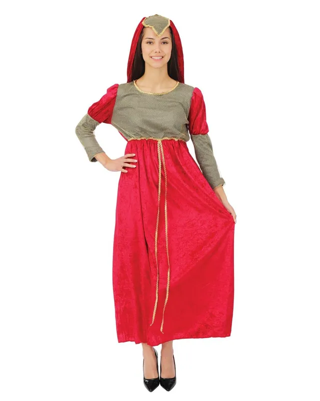 ptit-clown-89826-luxus-kost-m-juliette-mittelalter-prinzessin-rot-gold-l-xl-erwa image 1