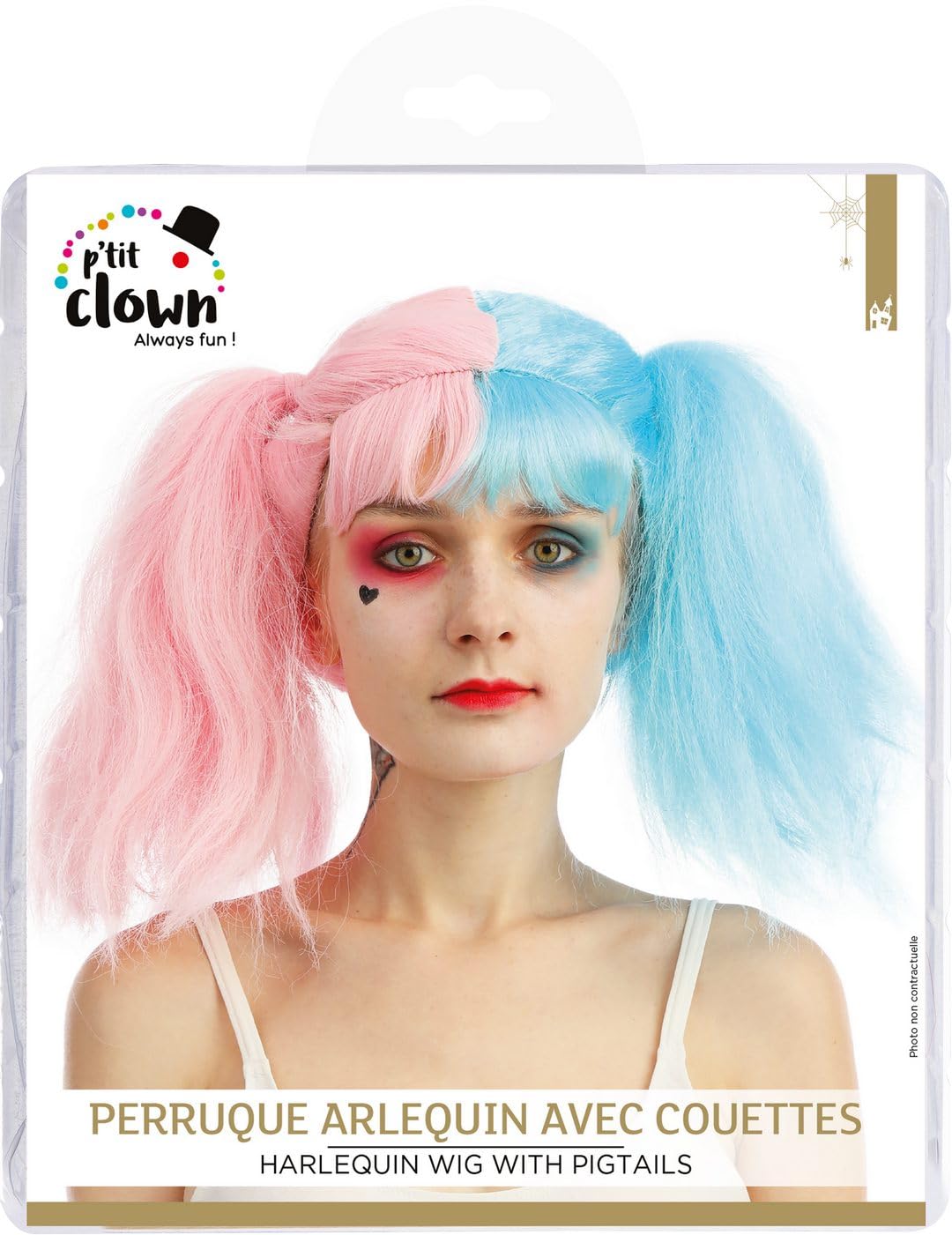 ptit-clown-harlekin-per-cke-mit-decken-in-blau-und-rosa-einheitsgr-e image 3