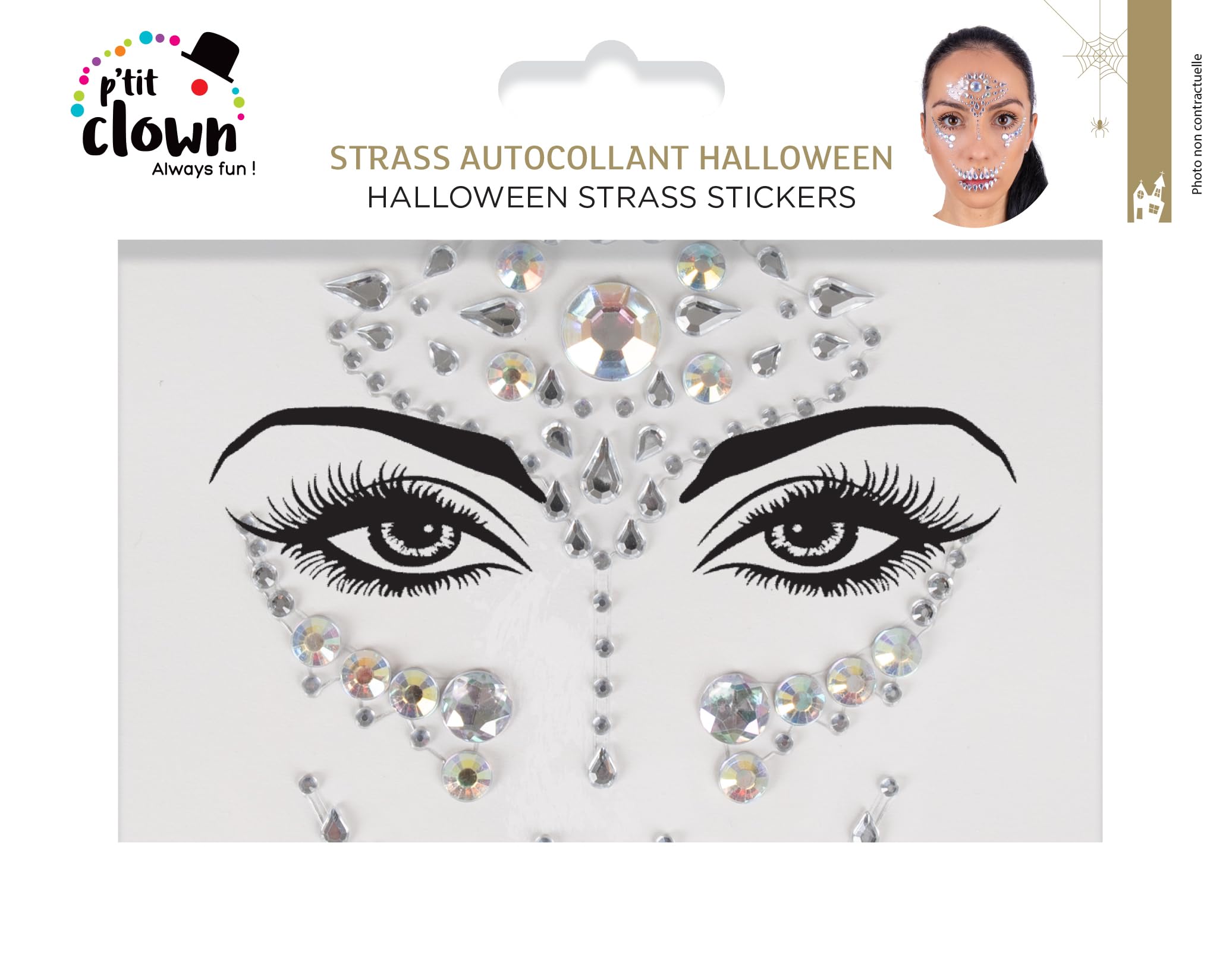 p-tit-clown-halloween-iii-strass-sticker-selbstklebend-zufallsmodell image 2