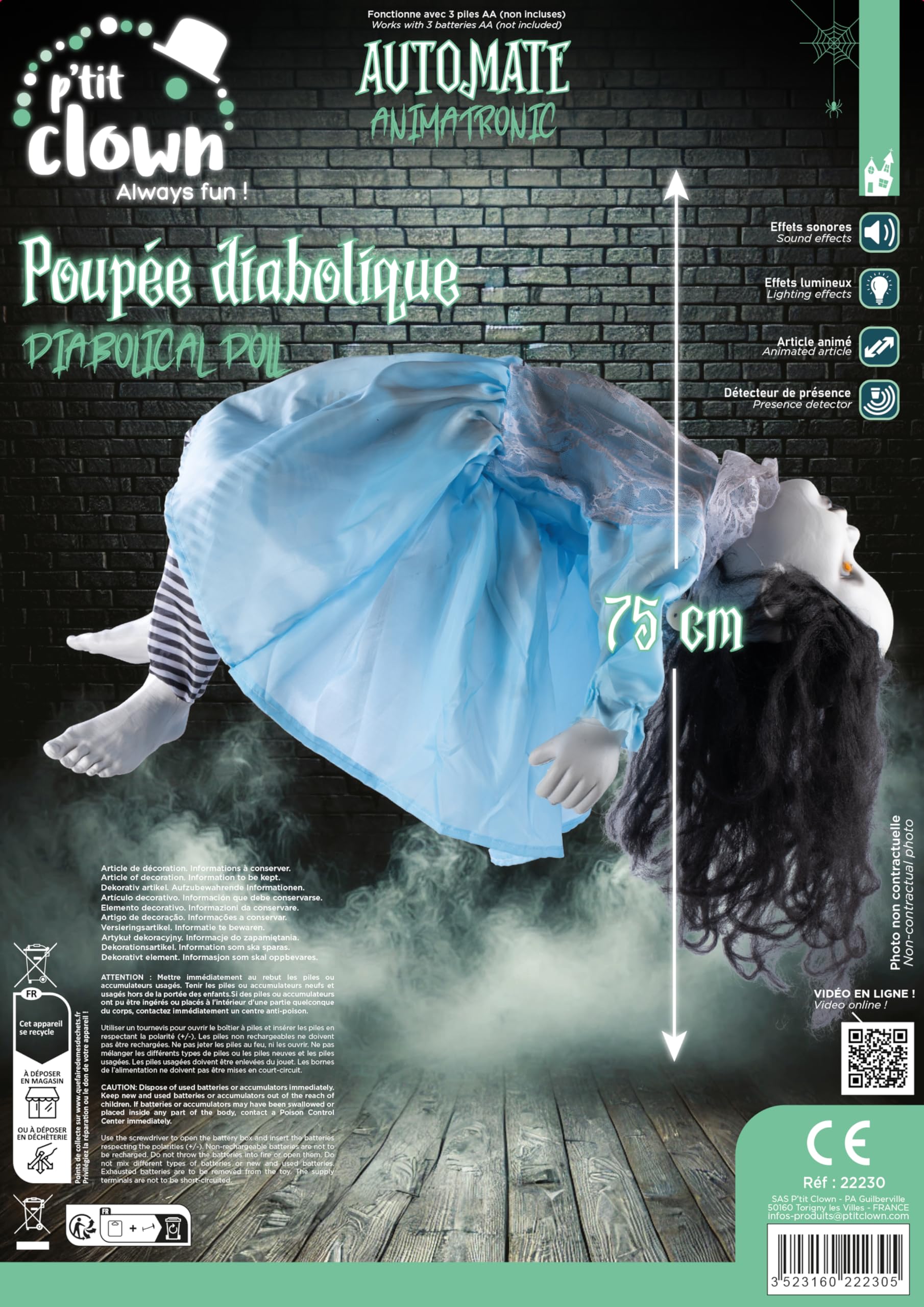 p-tit-clown-h-ngepuppe-teuflisch-75-cm-animierte-halloween-deko-mit-sound-und-li image 2