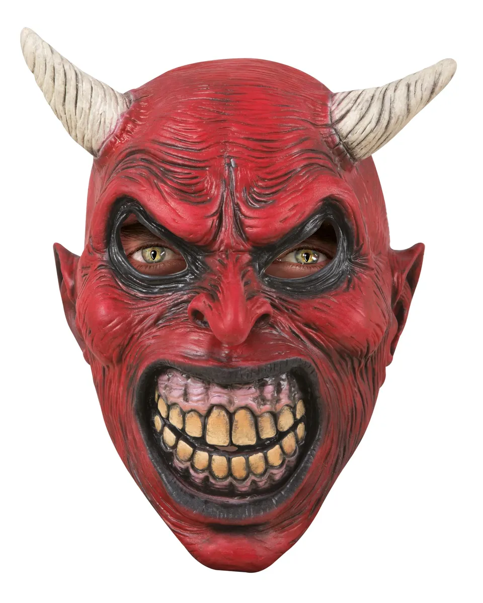 ptit-clown-teufelsmaske-rot-latex-erwachsene-masque-de-diable-rouge image 1