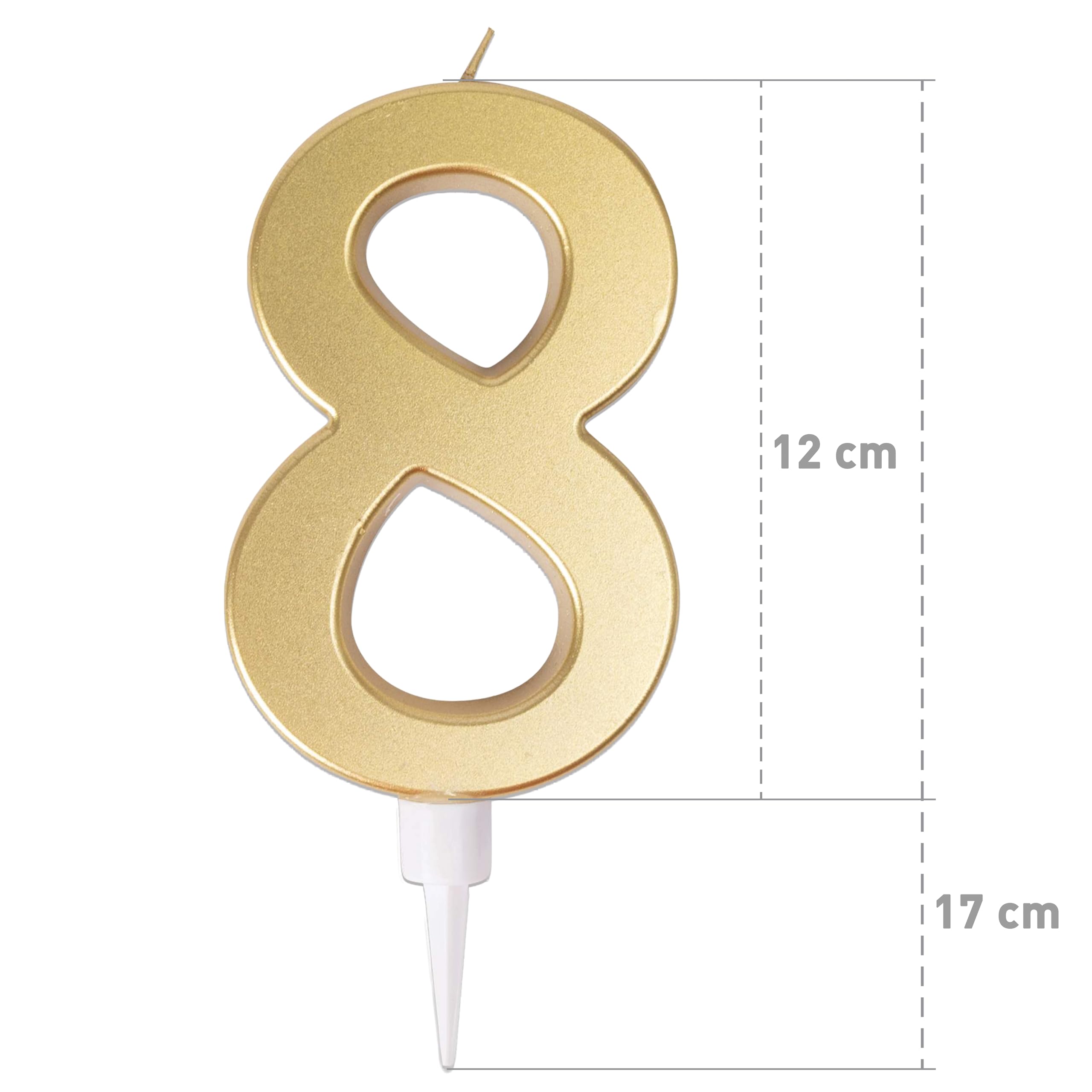 ptit-clown-23958-riesenkerze-gold-zahl-8-xxl-geburtstagskerze image 2