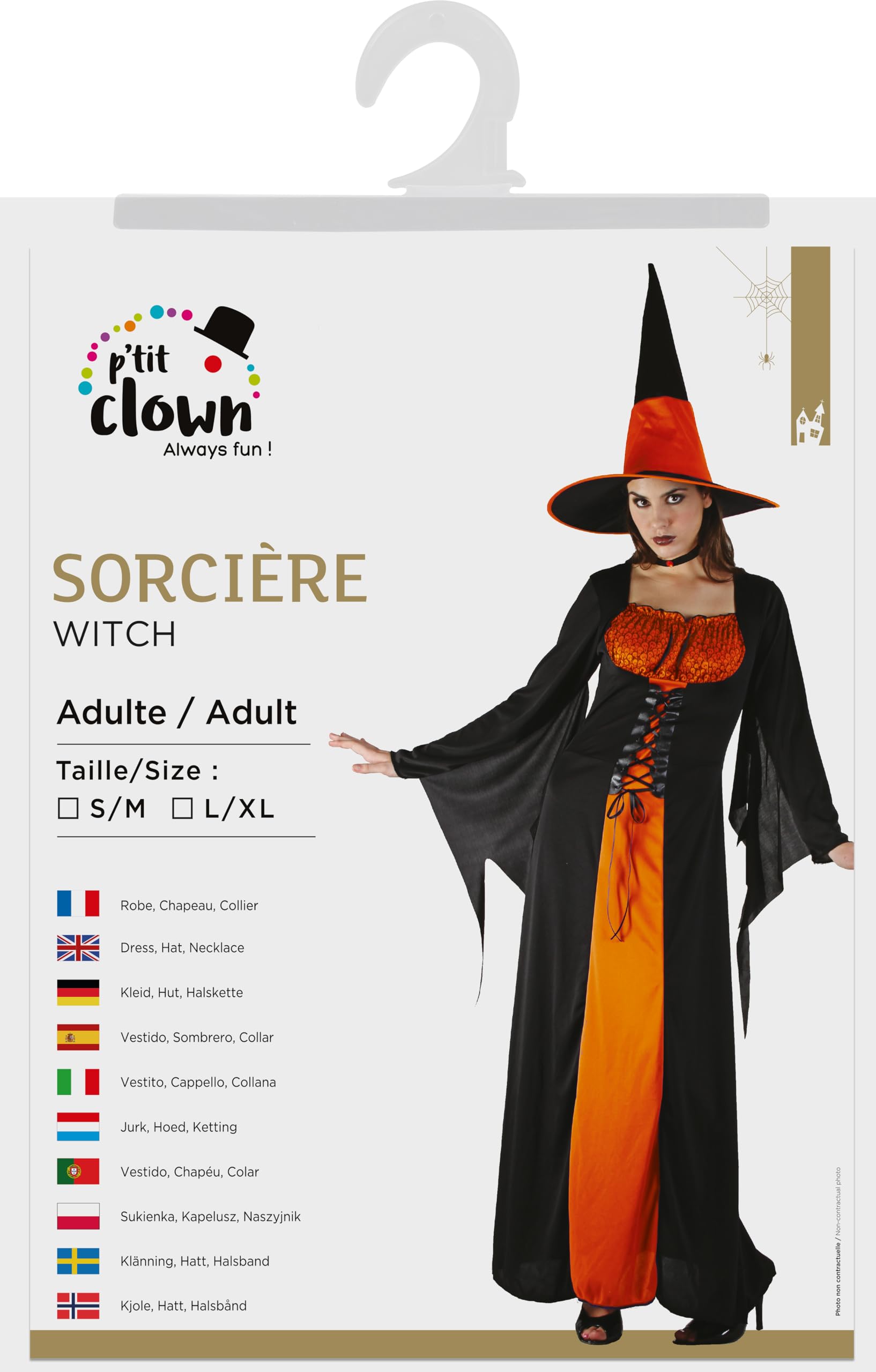 ptit-clown-hexenkost-m-orange-damen-l-xl image 3