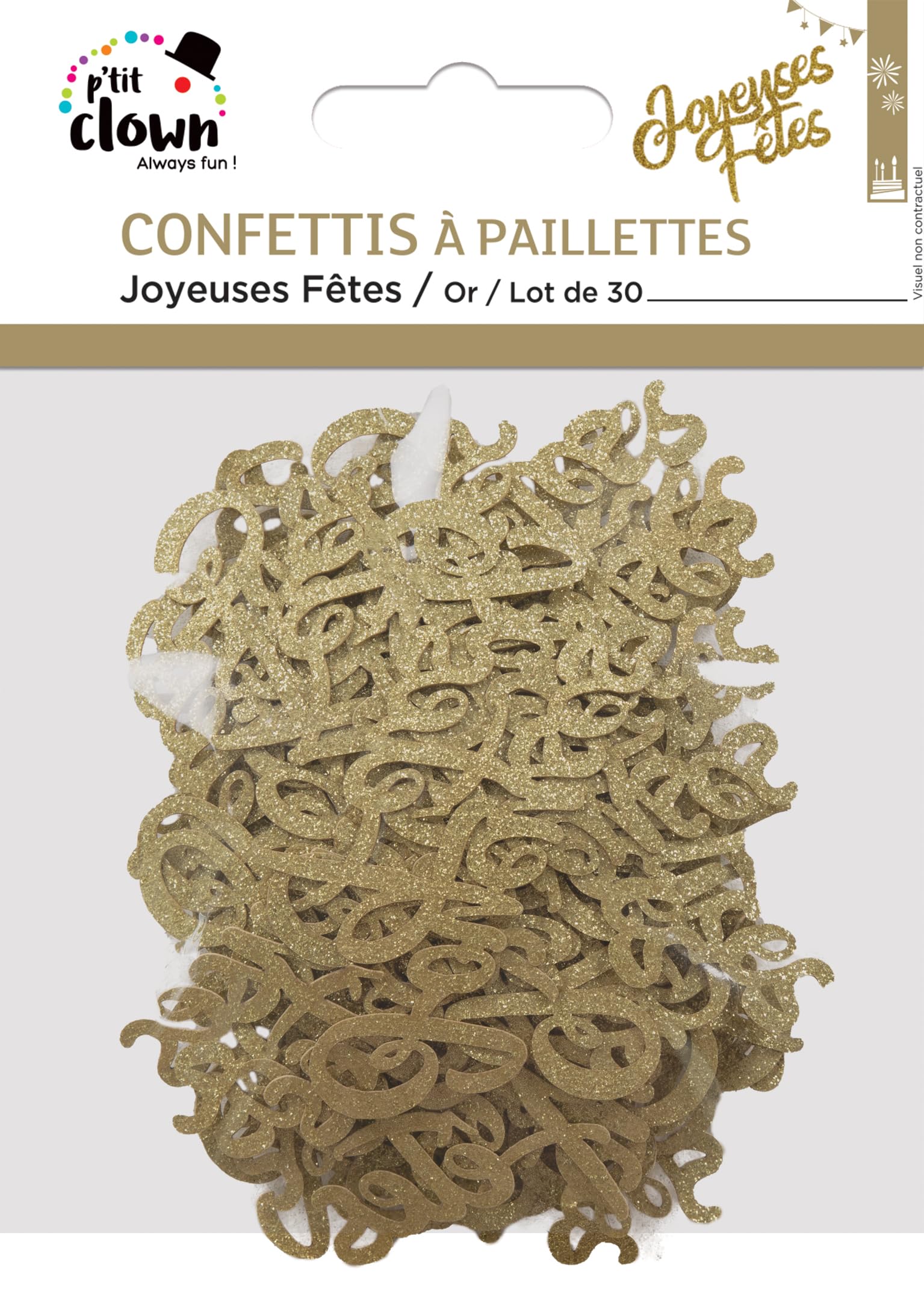 p-tit-clown-glitzer-konfetti-happy-f-tes-gold-30-st-ck image 2