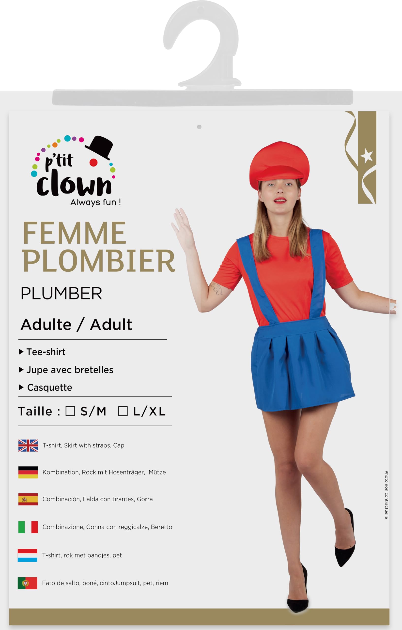 ptit-clown-60621-klempner-kost-m-damen-l-xl-blau-rot-polyester image 4