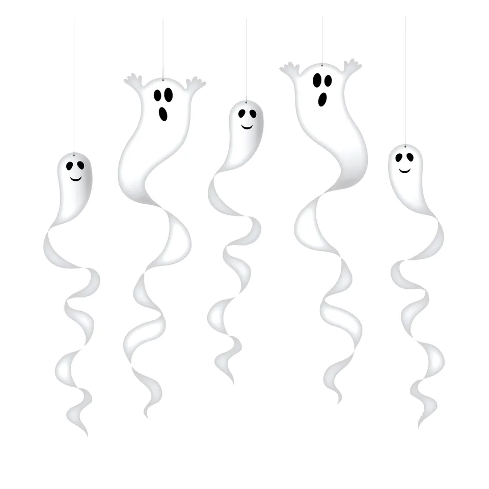ptitclown-halloween-spirale-geister-5-st-ck-zum-aufh-ngen image 1