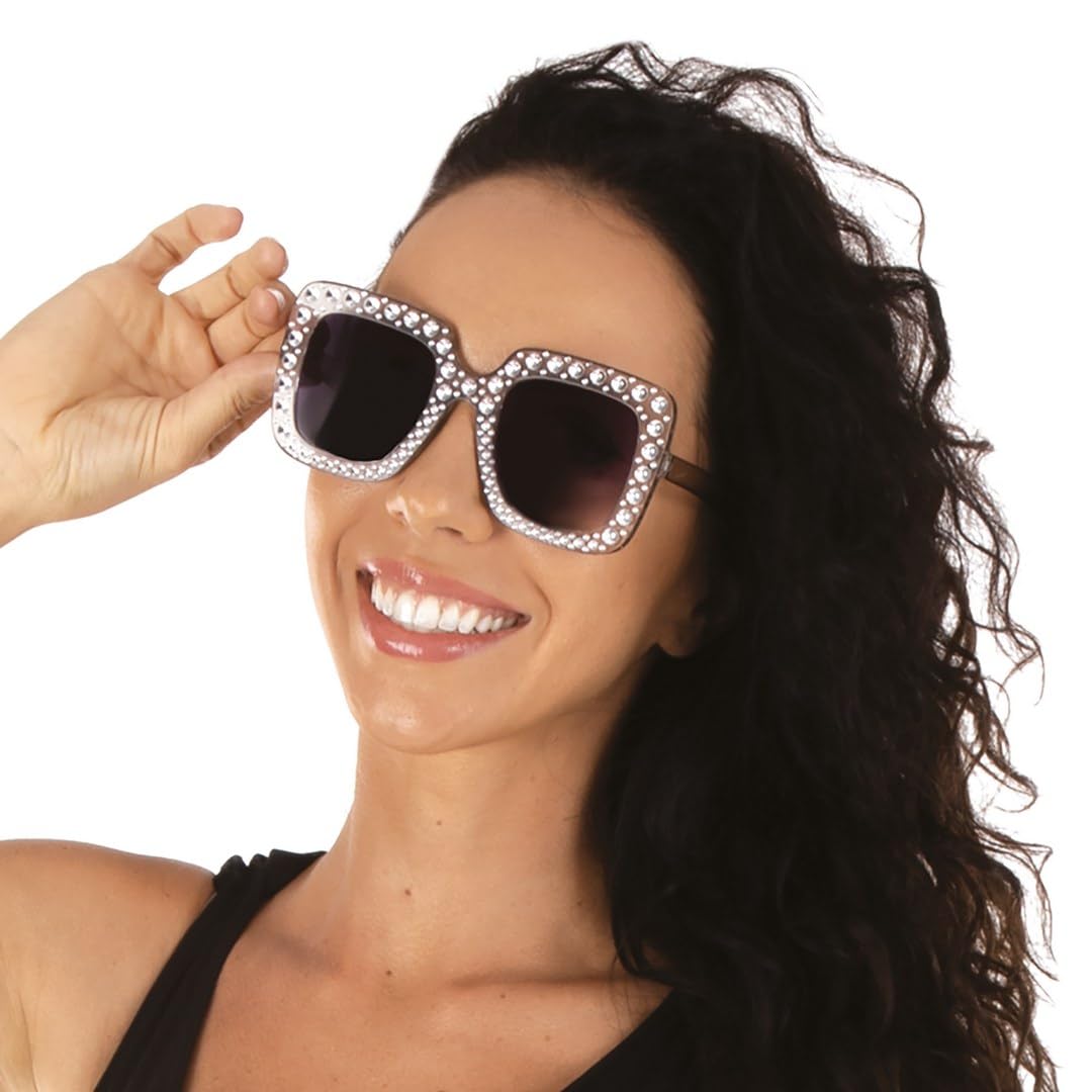 p-tit-clown-disco-brille-strass-silber-erwachsene image 5
