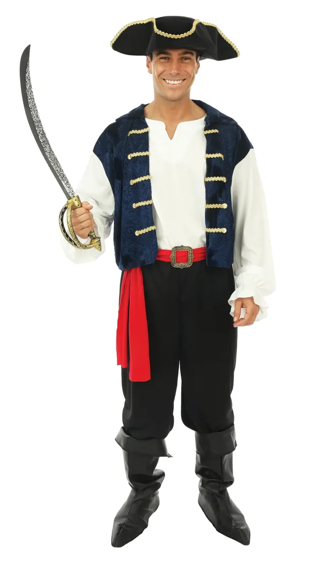 ptit-clown-piratenkost-m-blau-f-r-karneval-halloween-und-cosplay image 1