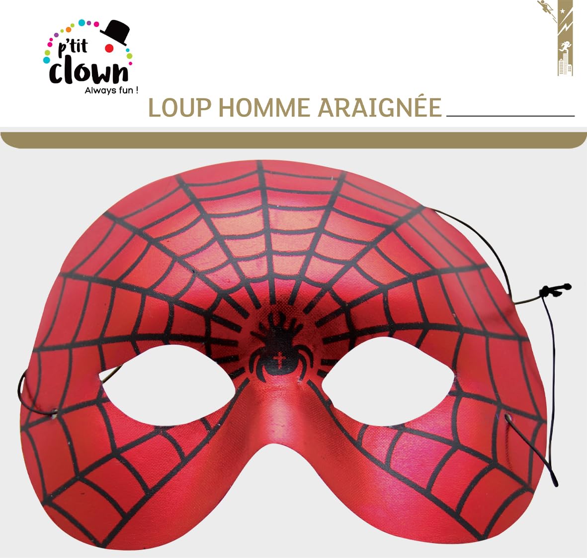 ptit-clown-maske-herren-spinne-rote-spinnennetz-maske-f-r-erwachsene image 4