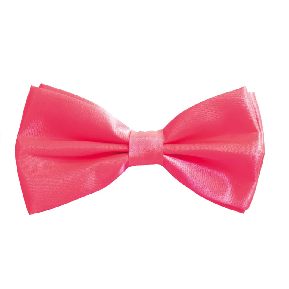 ptit-clown-11893-fliege-aus-stoff-vorgeknotet-verstellbar-neonrosa image 1