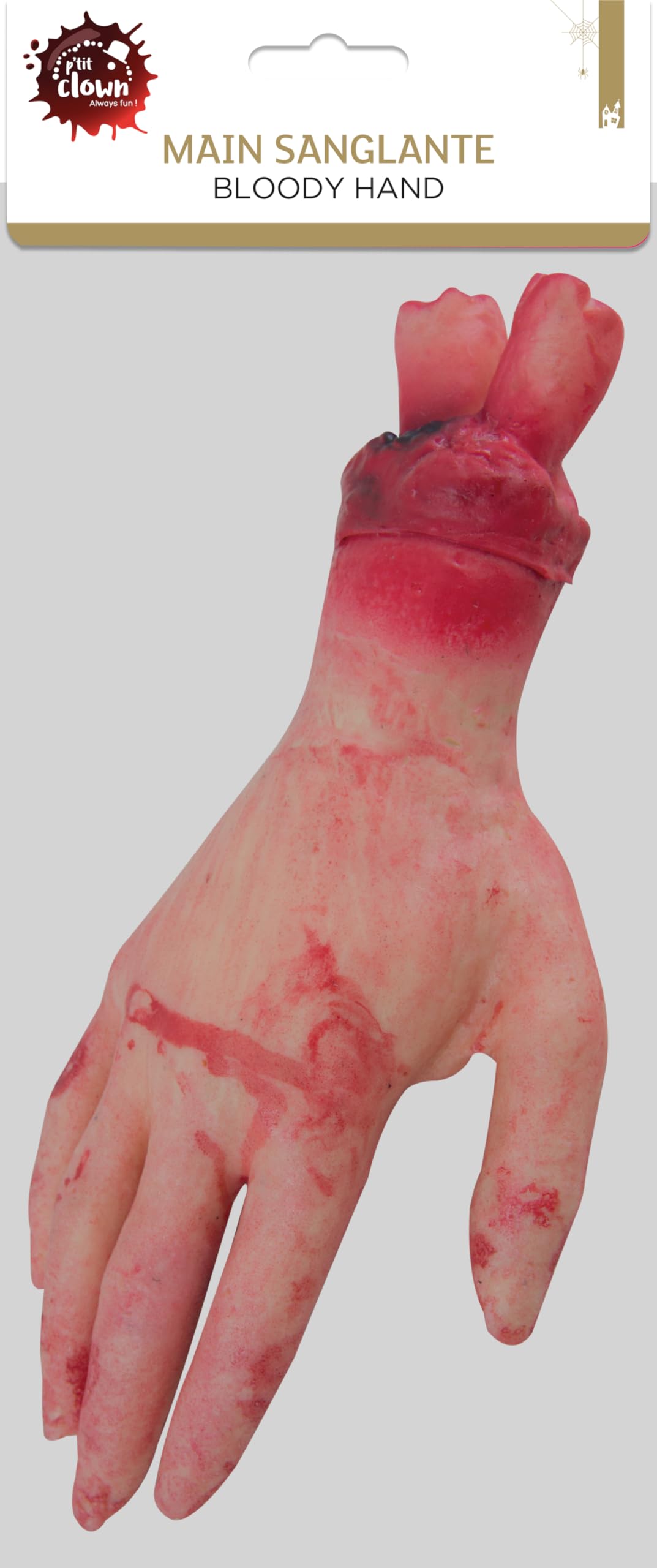 ptit-clown-abgetrennte-blutige-hand-latex-23-5-cm-halloween-deko image 3