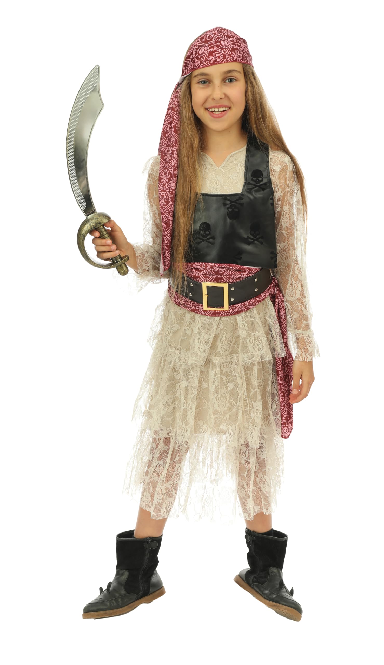 ptit-clown-piratenkost-m-m-dchen-kinder-freibeuterin image 1