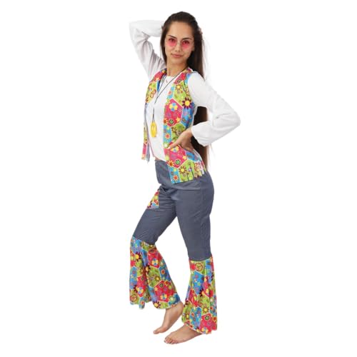 ptit-clown-hippie-kost-m-damen-mehrfarbig-xl image 8