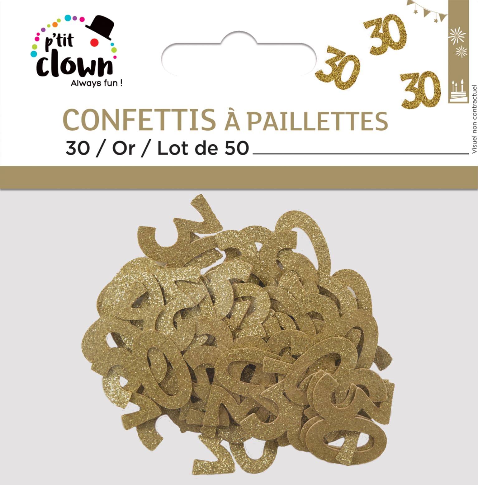 p-tit-clown-konfetti-zahl-30-gold-50-st-ck-glitzer-partydeko image 2