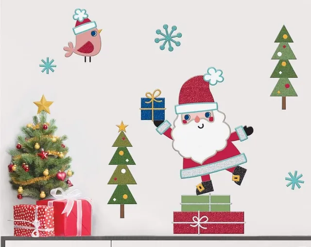 p-tit-clown-re22883-bunte-weihnachtsaufkleber-schneemann-oder-weihnachtsmann image 1