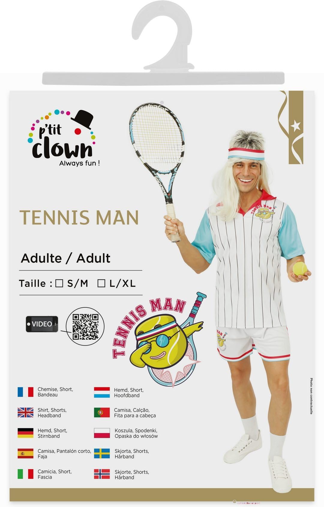 p-tit-clown-tennisspieler-sportkost-m-f-r-erwachsene-polyester image 7