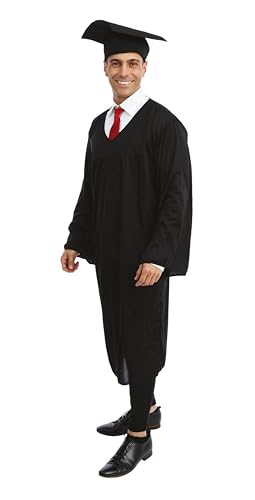 p-tit-clown-amerikanisches-studentenkost-m-f-r-erwachsene-schwarz-mit-robe-krawa image 7