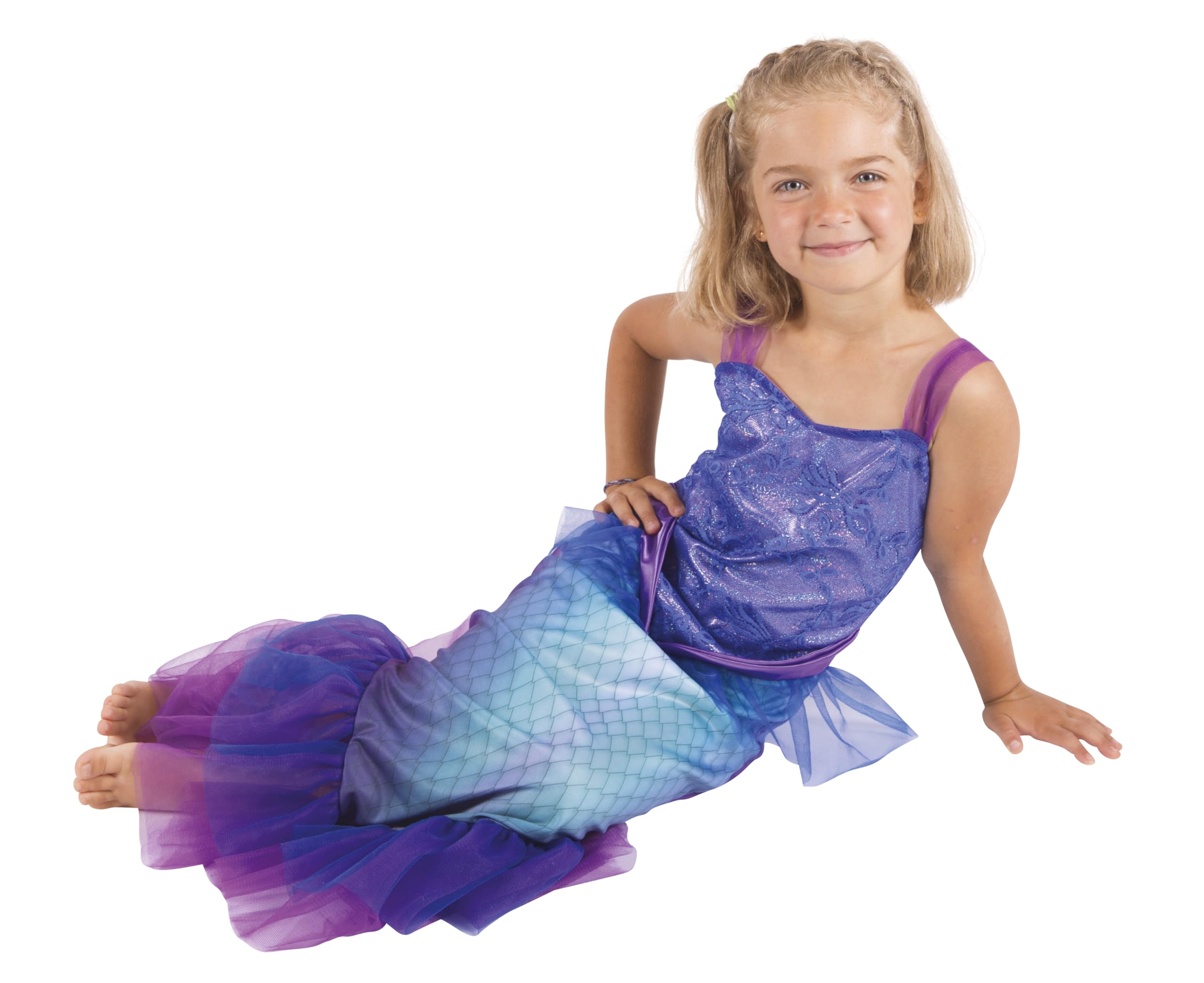 p-tit-clown-meerjungfrauenkost-m-m-dchen-10-12-jahre-blau-kleid image 2