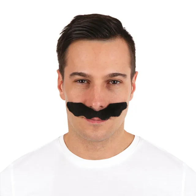 ptit-clown-schnurrbart-klempner-schwarz-kost-m-zubeh-r image 1