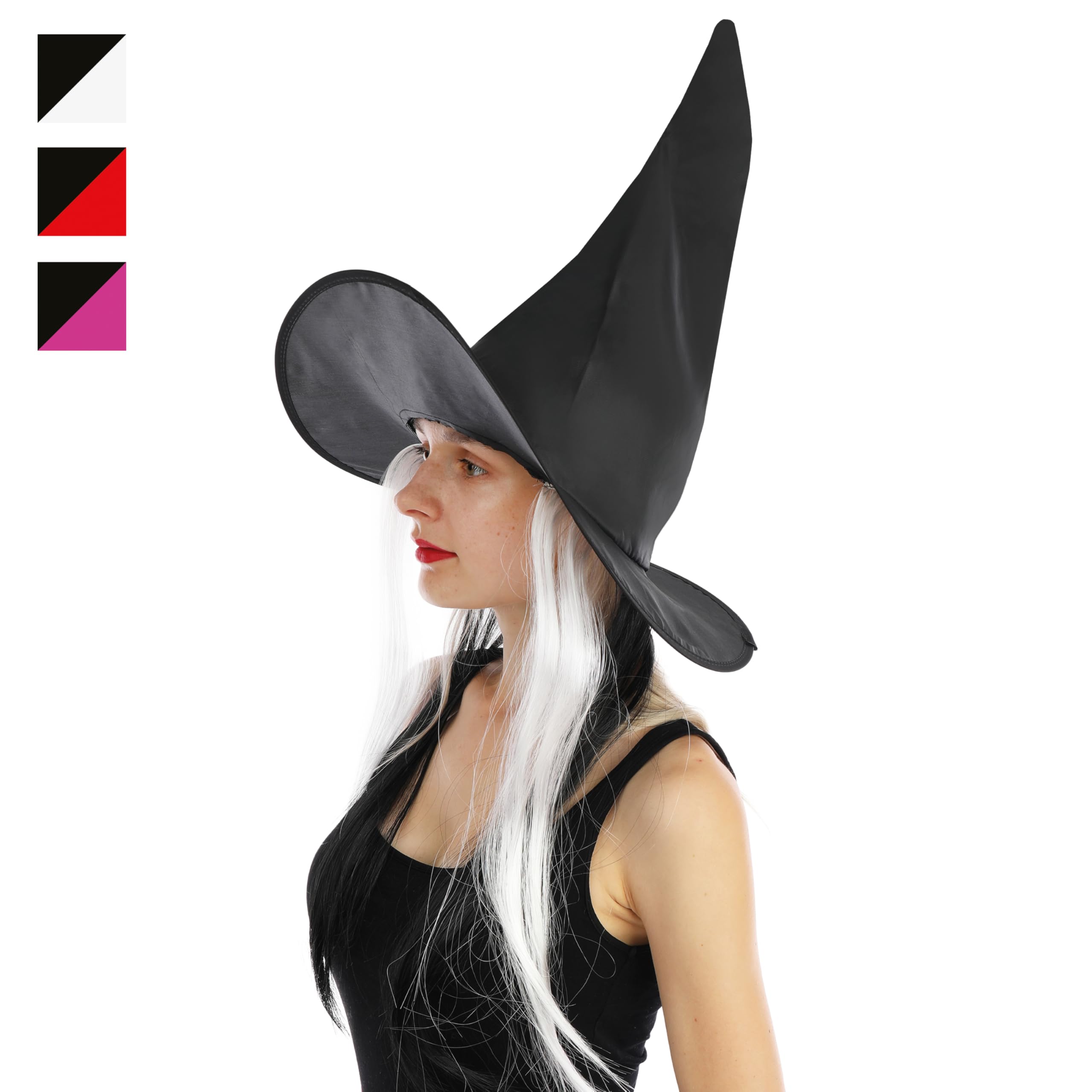 ptit-clown-re76330-hexenhut-damen-schwarz-mit-haaren image 4