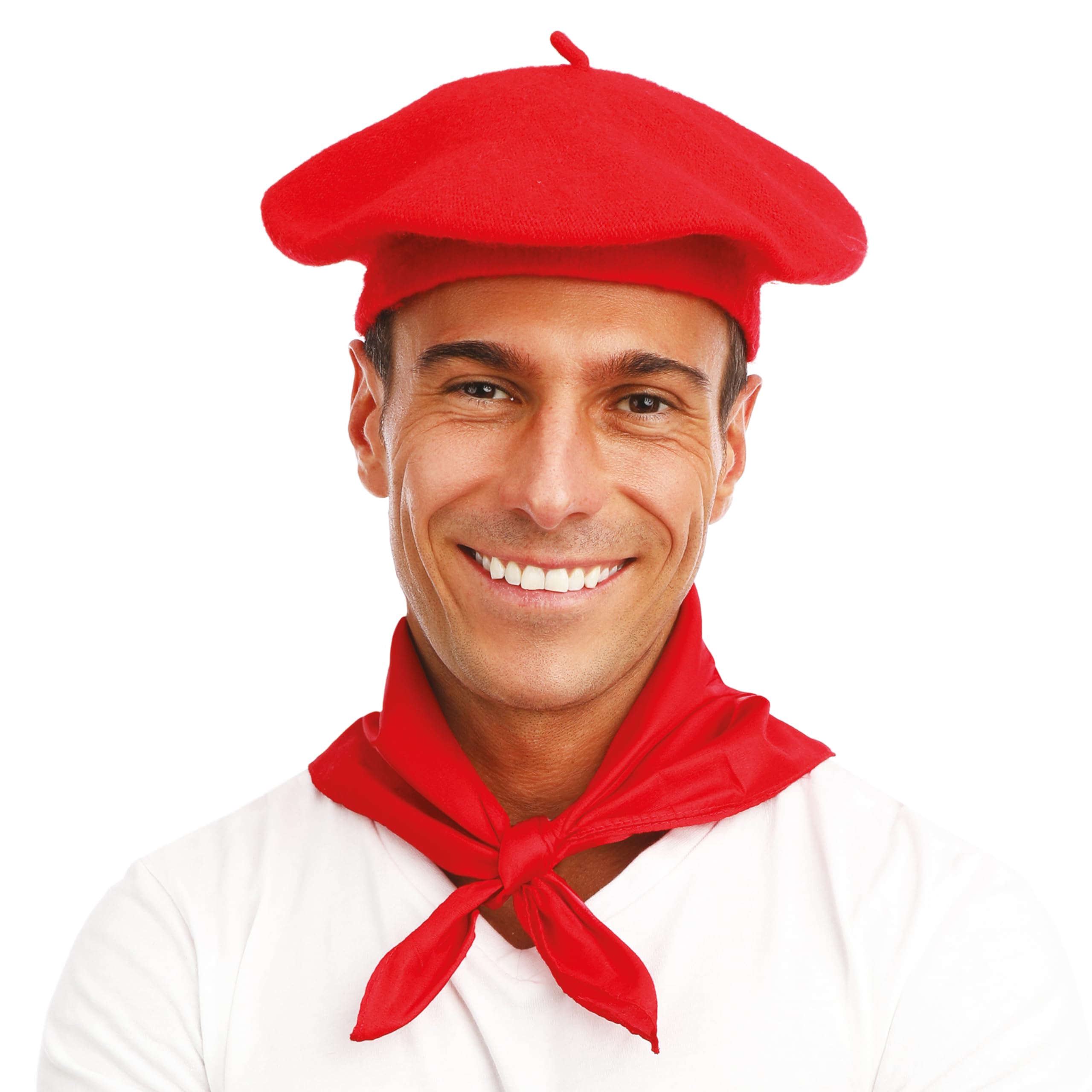 ptit-clown-46502-barett-wolle-gavroche-retro-rot-f-r-damen-herren image 2