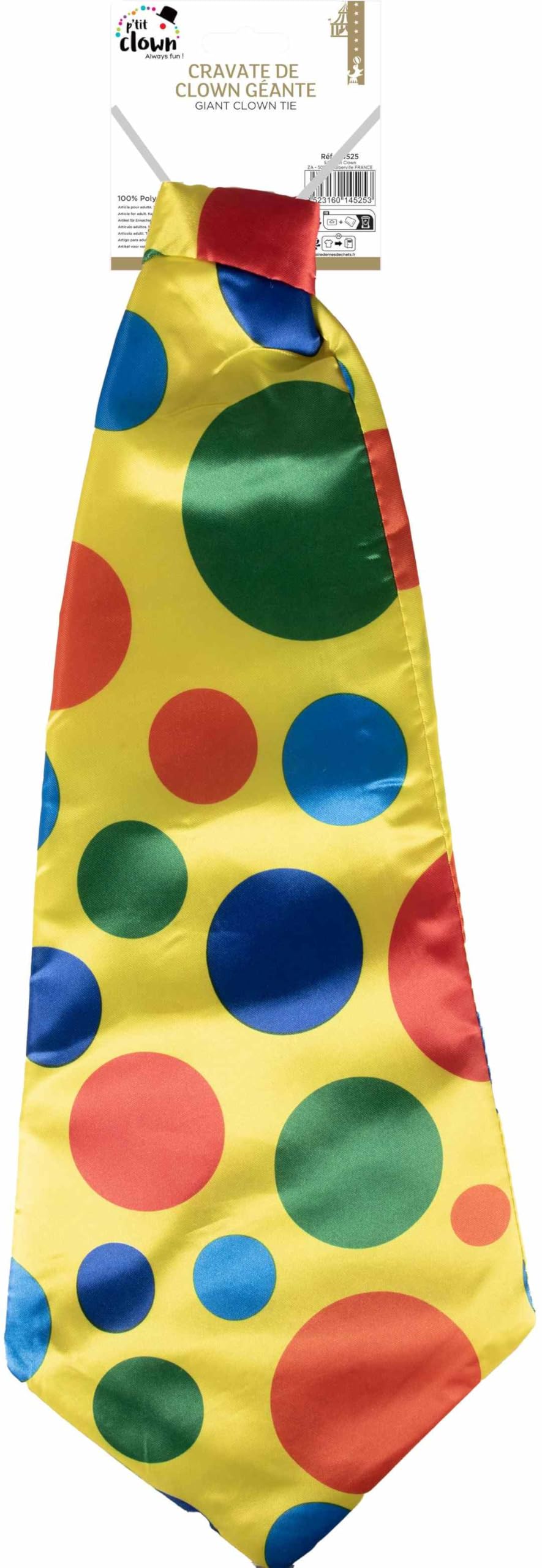 ptit-clown-14525-riesen-clown-krawatte-50-x-20-cm-mehrfarbig image 4