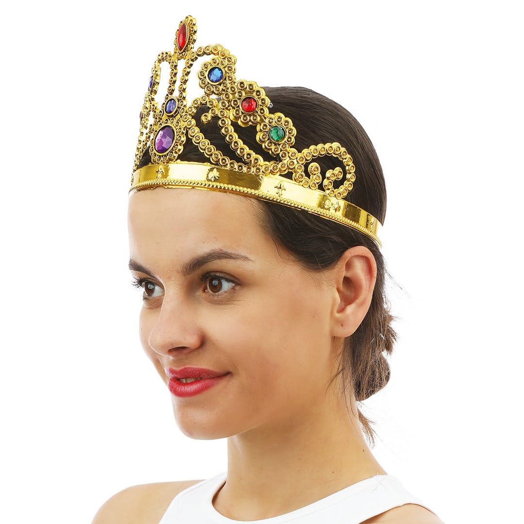 ptit-clown-10033-kranz-krone-k-nigin-gold-mit-farbsteinen image 2