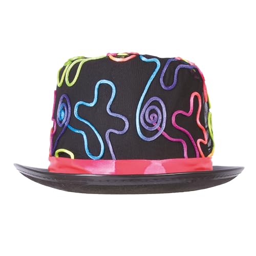p-tit-clown-46503-filz-zylinder-schwarz-mit-neon-kordel-erwachsene image 7