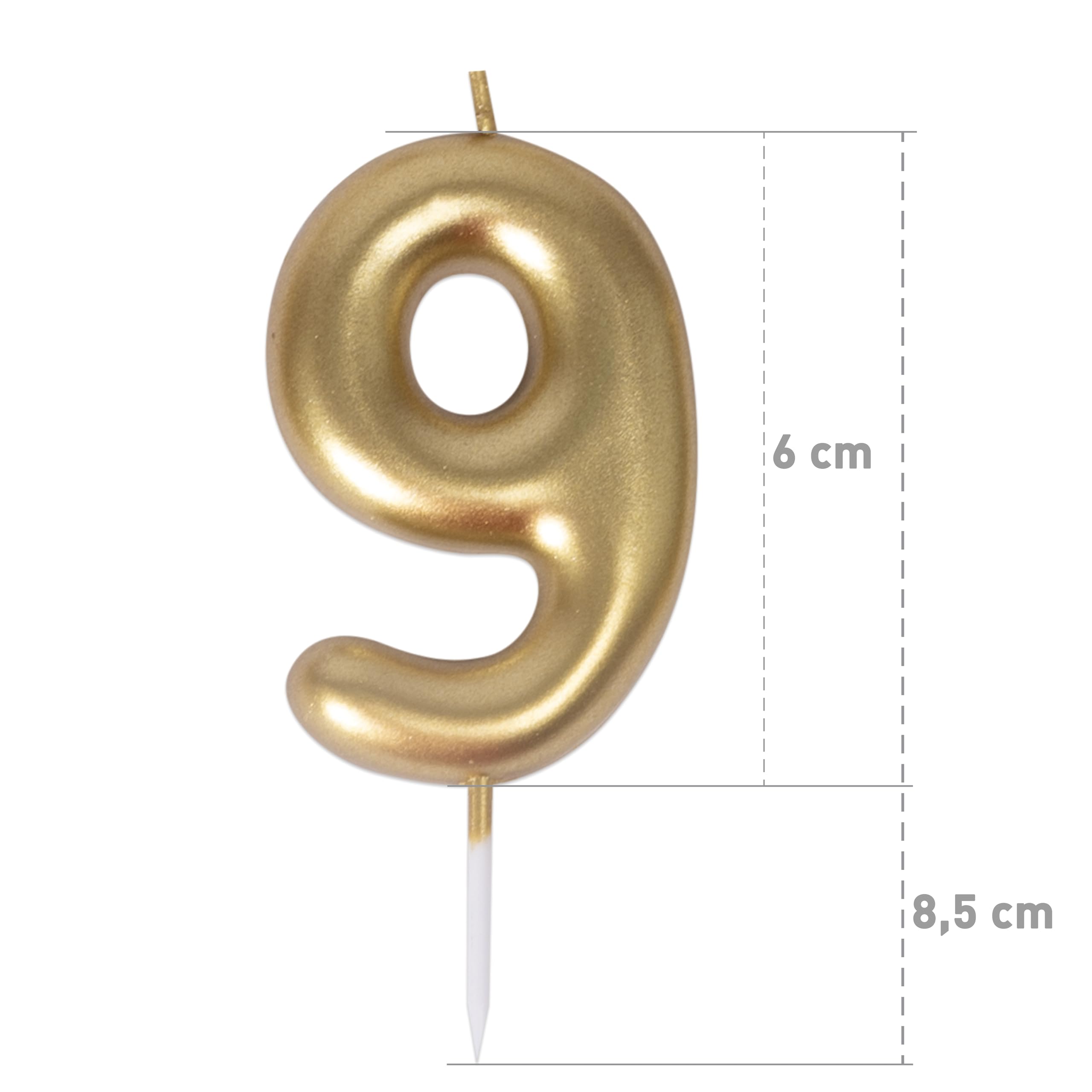 ptit-clown-23939-geburtstagskerze-zahl-9-gold image 2