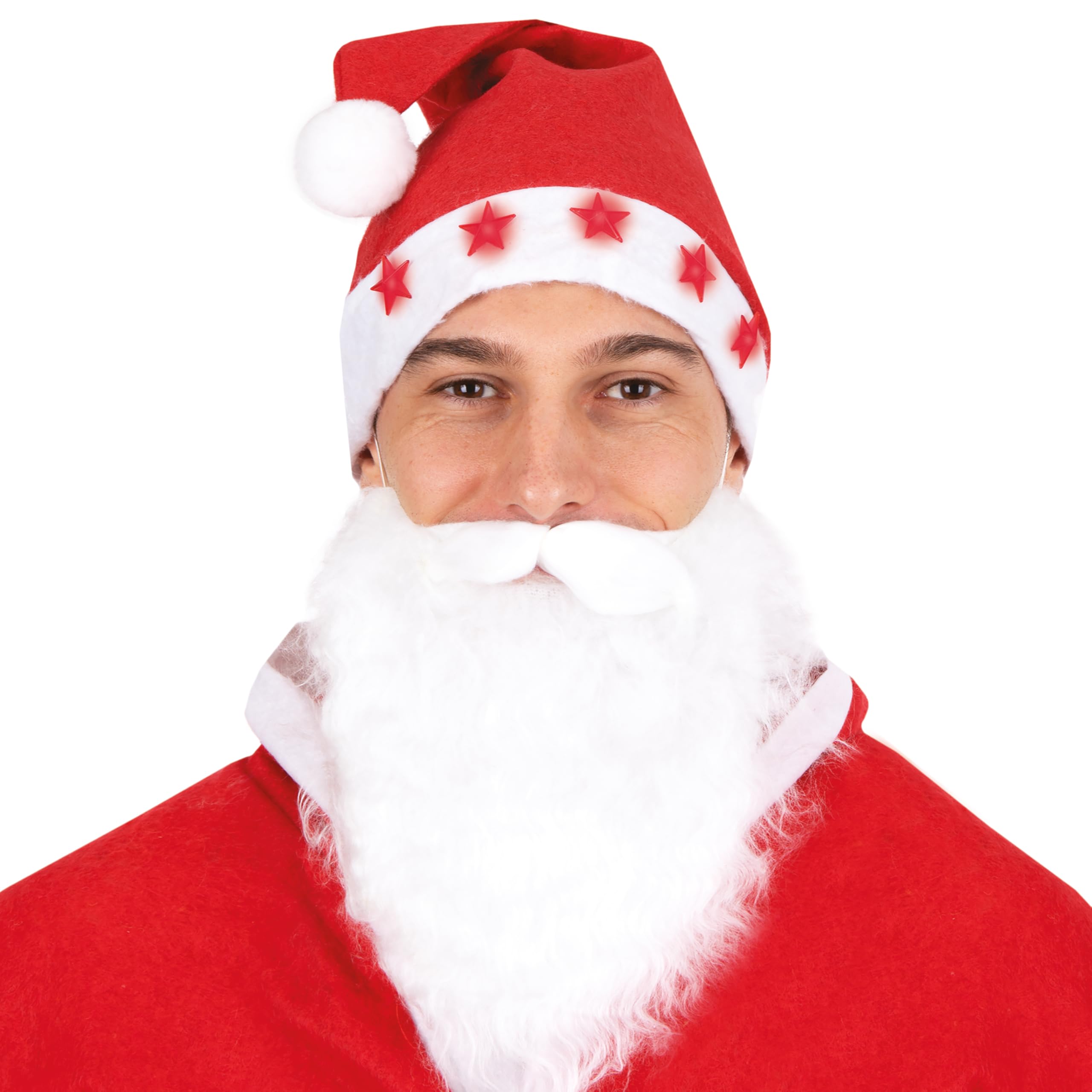 ptit-clown-weihnachtsm-tze-mit-leuchtenden-roten-sternen image 4