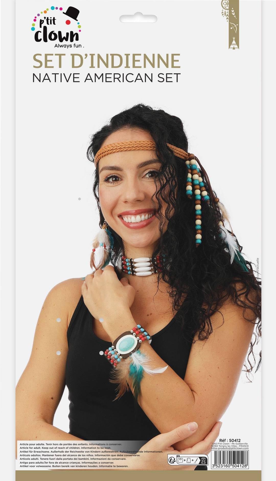 p-tit-clown-schmuck-set-damen-4-teilig-haarband-ohrringe-armband-halskette image 4