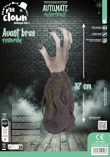 ptit-clown-19108-animierter-halloween-unterarm-37-cm-mit-sound image 5