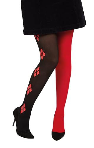 ptit-clown-22165-harlekin-strumpfhose-blickdicht-rot-schwarz-erwachsene image 4