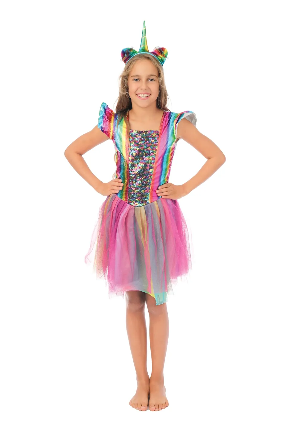 p-tit-clown-einhorn-kost-m-m-dchen-kleid-haarreif image 1