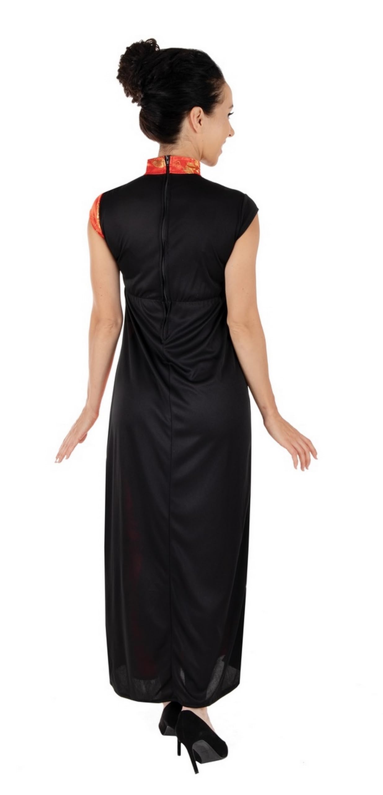 p-tit-clown-chinesisches-kleid-kost-m-f-r-erwachsene-rot-polyester image 3
