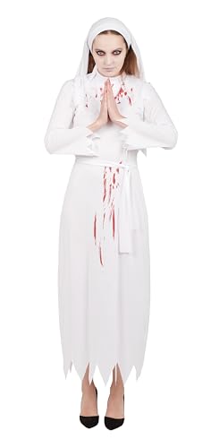 ptit-clown-blutiges-nonnenkost-m-wei-erwachsene-kleid-kopfbedeckung-g-rtel image 7