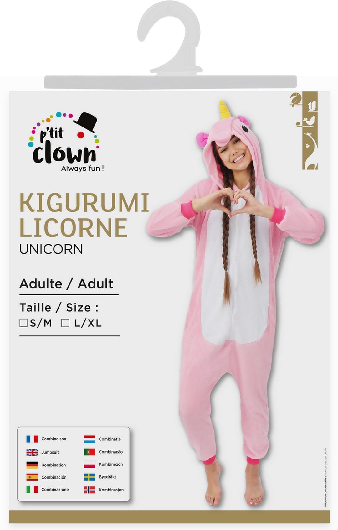 ptit-clown-kigurumi-einhorn-rosa-erwachsene-l-xl-einteiler image 4