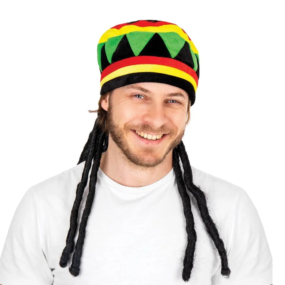 p-tit-clown-14782-barett-rasta-velours-mit-dreadlocks-erwachsene image 1