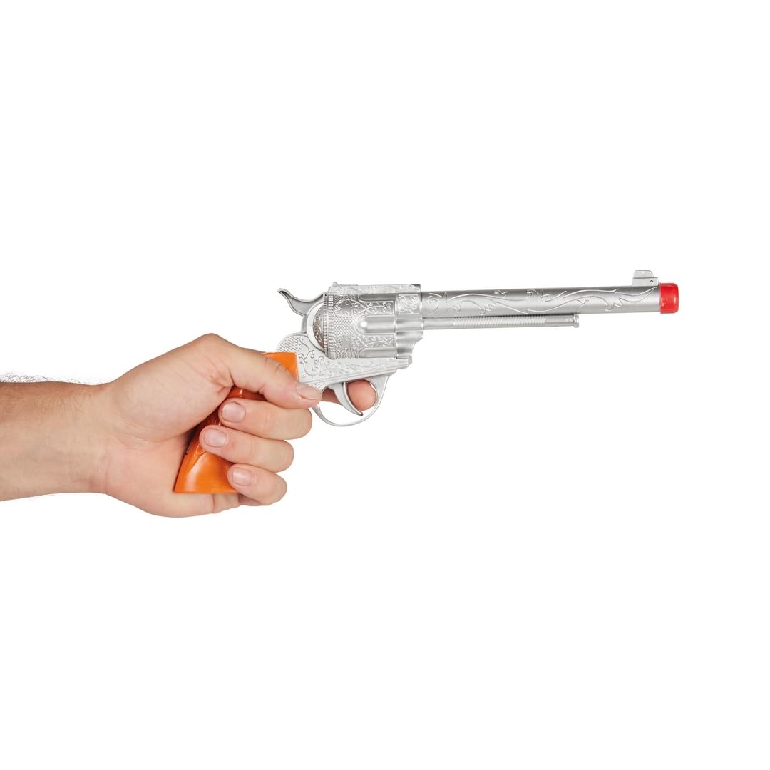 ptit-clown-cowboy-revolver-spielzeugpistole-28-cm-silber-braun image 2