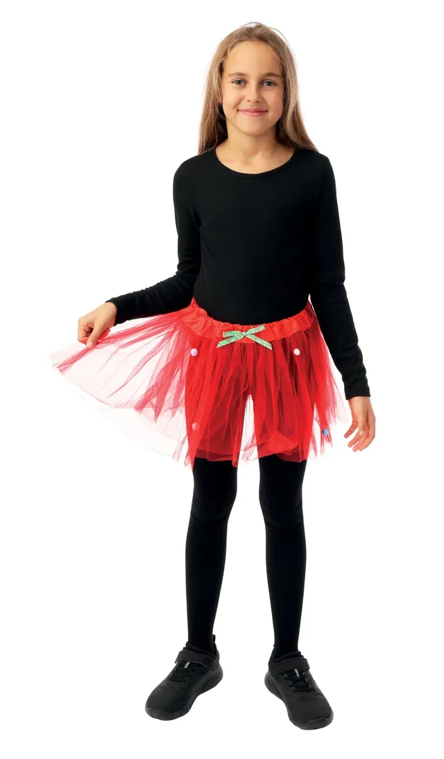 ptit-clown-tutu-kinder-rot-re22365-mit-punkten-30-cm image 1