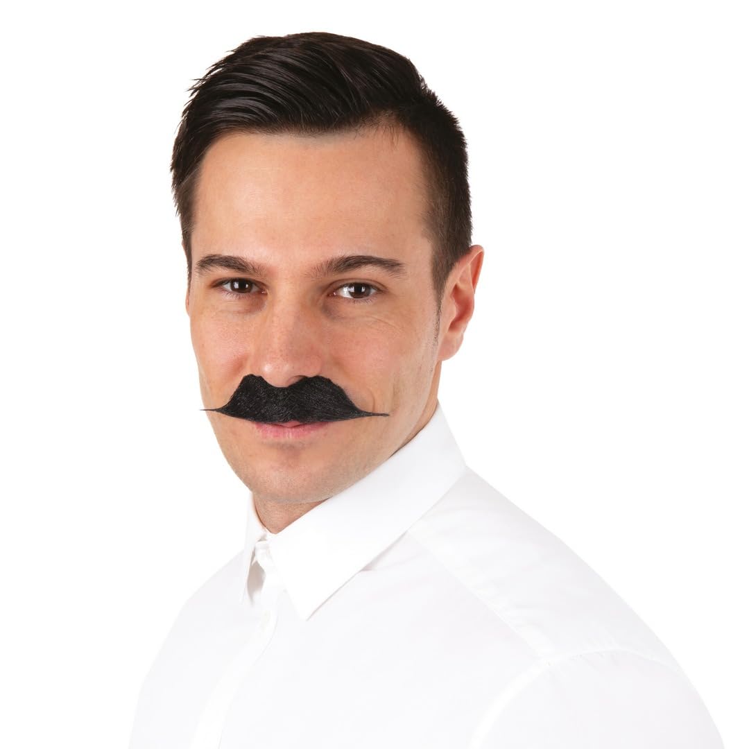 ptit-clown-schnurrbart-gentleman-schwarz-selbstklebend-verkleidungs-bart image 2